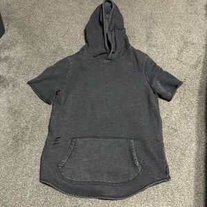 Ripped Short Sleeved Hoodie - Hollister